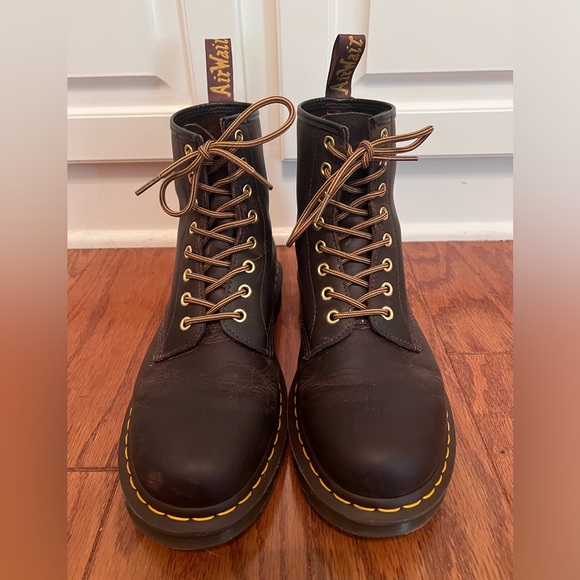 Dr. Martens 1460 CRAZY HORSE LEATHER LACE UP BOOTS BROWN — Men’s 10, Women’s 11 - Picture 5 of 12